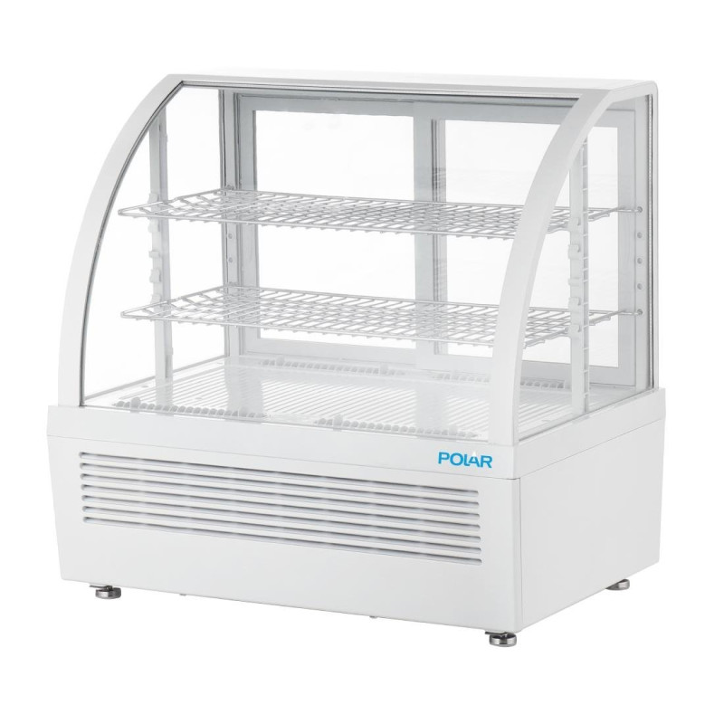 Vitrine réfrigérée de comptoir Polar série C blanche 100L