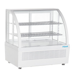 Vitrine réfrigérée de comptoir Polar série C blanche 100L