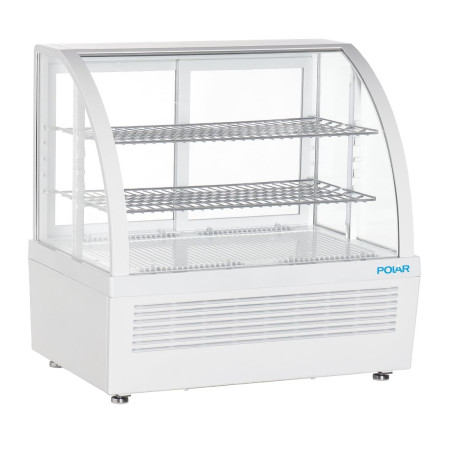 Vitrine réfrigérée de comptoir Polar série C blanche 100L