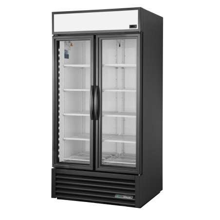Vitrine positive libre service 2 portes True 991L noire GDM-35-HC~TSL01