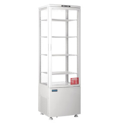 Vitrine réfrigérée porte incurvée économe en énergie Polar série C blanche 235L