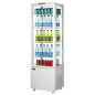 Vitrine réfrigérée porte incurvée économe en énergie Polar série C blanche 235L