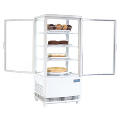 Vitrine réfrigérée porte incurvée économe en énergie Polar série C blanche 86L