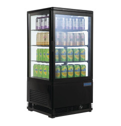 Vitrine réfrigérée économe en énergie Polar série C noire 68L