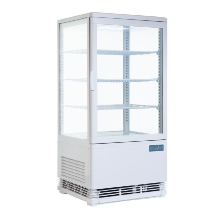 Vitrine réfrigérée économe en énergie Polar série C blanche 68L