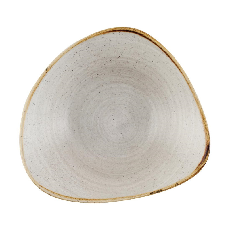 Bols triangulaires Churchill Stonecast Raw Lotus Grey 178mm (Lot de 12)