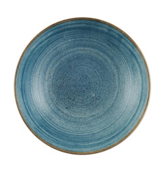 Assiettes coupes rondes Churchill Stonecast Raw Teal 182mm (Lot de 12)