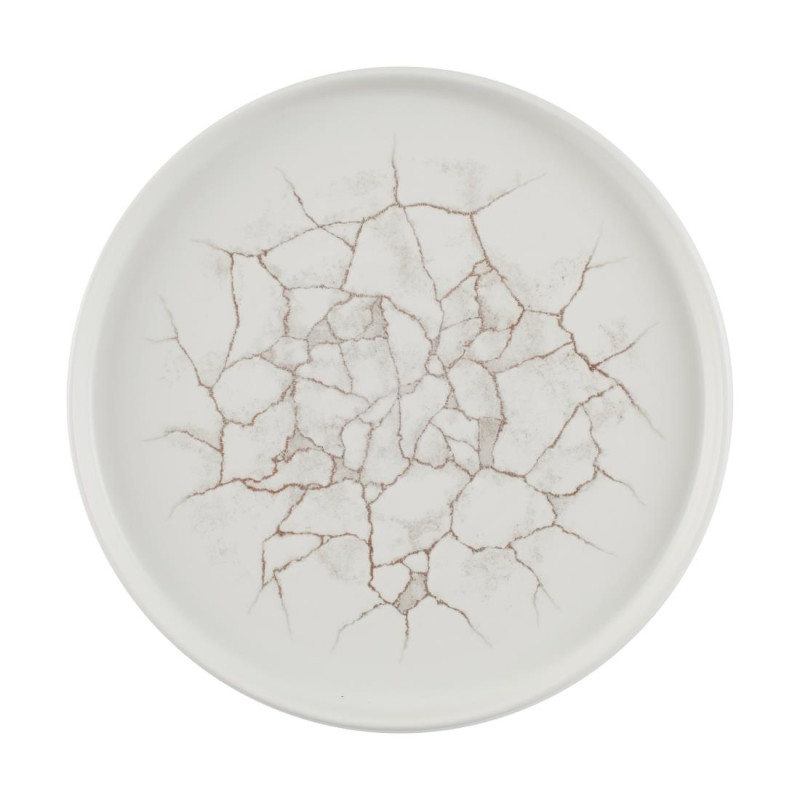 Assiettes avec rebord Churchill Studio Prints Kintsugi Agate Grey 260mm (Lot de 6)
