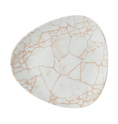 Assiettes triangulaires Churchill Studio Prints Kintsugi Lotus Coral 228mm (Lot de 12)