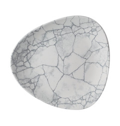 Assiettes triangulaires Churchill Studio Prints Kintsugi Pearl Lotus Grey 254mm (Lot de 12)