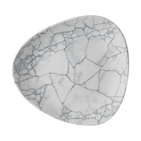 Assiettes triangulaires Churchill Studio Prints Kintsugi Pearl Lotus Grey 254mm (Lot de 12)