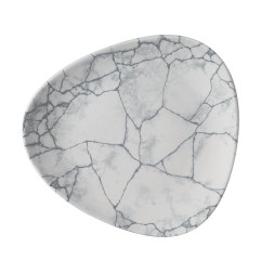 Assiettes triangulaires Churchill Studio Prints Kintsugi Pearl Lotus Grey 228mm (Lot de 12)