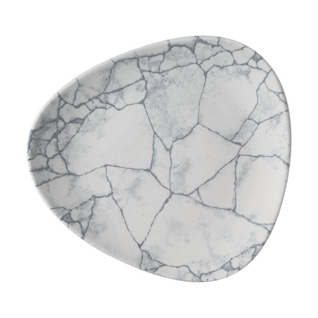 Assiettes triangulaires Churchill Studio Prints Kintsugi Pearl Lotus Grey 228mm (Lot de 12)