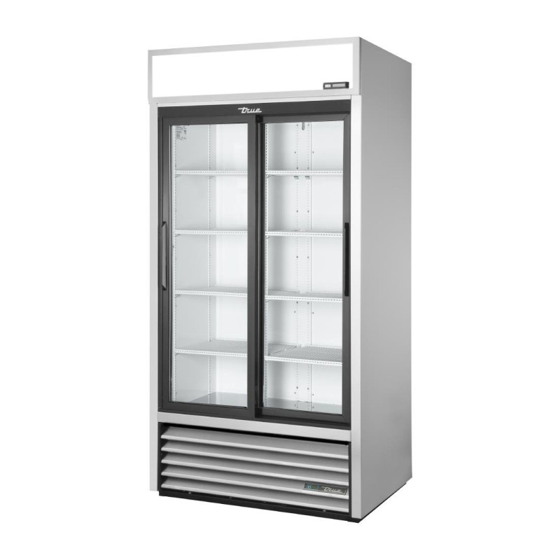 Vitrine positive libre service 2 portes coulissantes True GDM-33-HC-LD ALU