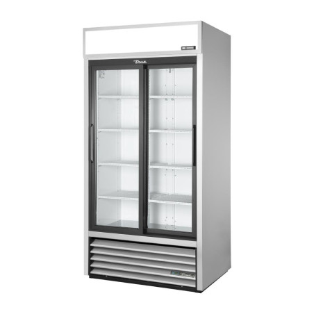 Vitrine positive libre service 2 portes coulissantes True GDM-33-HC-LD ALU
