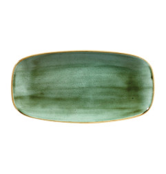 Assiettes oblongues Churchill Stonecast Samphire Green 153 x 298mm (Lot de 12)