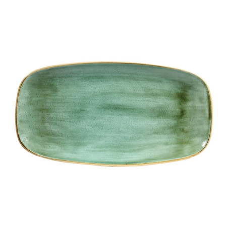Assiettes oblongues Churchill Stonecast Samphire Green 189 x 355mm (Lot de 6)