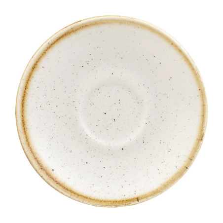 Soucoupes pour tasses à espresso Churchill  Stonecast Barley White 118mm (Lot de 12)