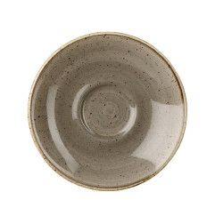 Soucoupes pour tasses à espresso Churchill Stonecast Peppercorn Grey 118mm (Lot de 12)