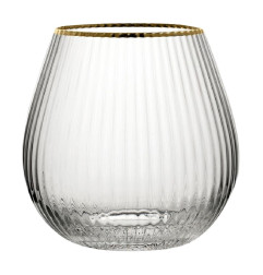 Verres à gin sans pied bord doré Hayworth Utopia 650 ml (lot de 6)
