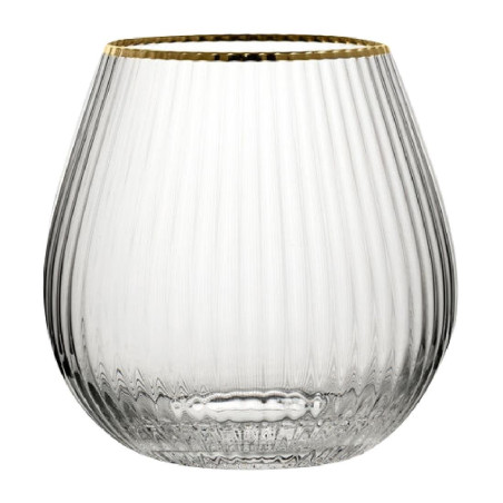 Verres à gin sans pied bord doré Hayworth Utopia 650 ml (lot de 6)