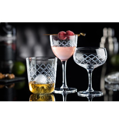 Verres à martini Utopia Raffles Diamond 190 ml (lot de 6)