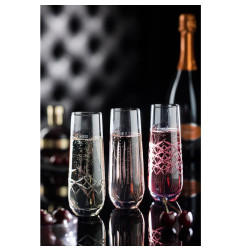 Verres à champagne Utopia Raffles Diamond 300 ml (lot de 6)