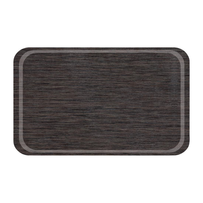 Plateau Euronorme en mélamine Roltex antidérapant 530x370mm wengé