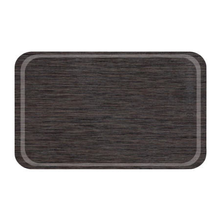 Plateau Euronorme en mélamine Roltex antidérapant 530x370mm wengé