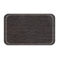 Plateau Euronorme en mélamine Roltex antidérapant 530x370mm wengé