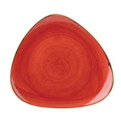 Assiettes triangulaires Churchill Stonecast Berry Red 192mm (Lot de 12)