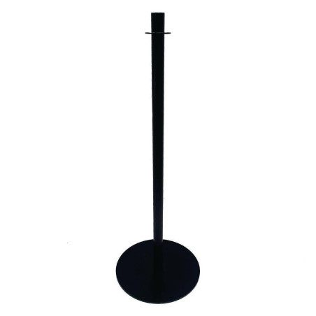 Poteau d'accueil noir tête plate Bolero