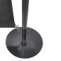 Poteau d'accueil noir tête plate Bolero