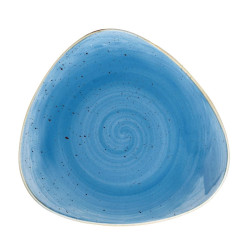 Assiettes triangulaires Churchill Stonecast Cornflower Blue 229mm (Lot de 12)