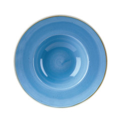 Bols à bord large Churchill Stonecast Cornflower Blue 239mm (Lot de 12)