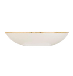 Assiettes coupes rondes Churchill Stonecast Mustard Seed Yellow 248mm (Lot de 12)