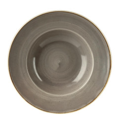 Bols à bord large Churchill Stonecast Peppercorn Grey 277mm (Lot de 12)