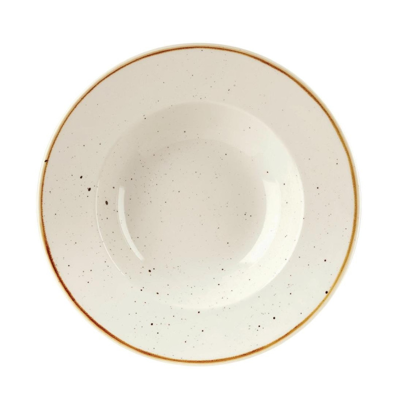Bols à bord large Churchill Stonecast Barley White 240mm (Lot de 12)