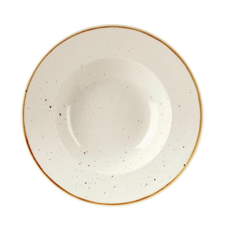 Bols à bord large Churchill Stonecast Barley White 240mm (Lot de 12)