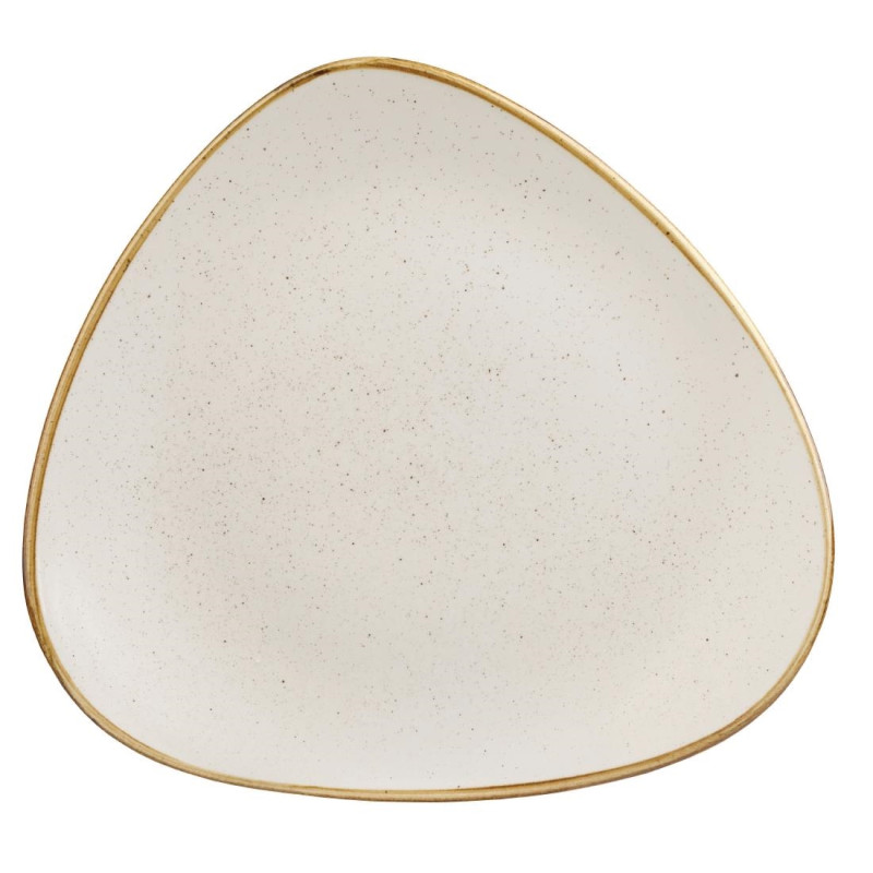 Assiettes triangulaires Churchill Stonecast Barley White 305mm (Lot de 6)