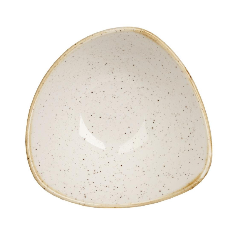Bols triangulaires Churchill Stonecast Barley White 178mm (Lot de 12)