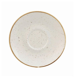 Soucoupes à cappuccino Churchill Stonecast Barley White 156mm (Lot de 12)