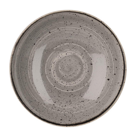 Assiettes coupes rondes Churchill Stonecast Peppercorn Grey 184mm (Lot de 12)