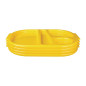Petits plateaux repas à compartiments en polypropylène Olympia Kristallon jaunes 321mm (Box 10)