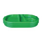 Petits plateaux repas à compartiments en polypropylène Olympia Kristallon verts 321mm (Box 10)