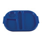 Petits plateaux repas à compartiments en polypropylène Olympia Kristallon bleus 321mm (Box 10)