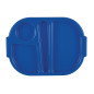 Petits plateaux repas à compartiments en polypropylène Olympia Kristallon bleus 321mm (Box 10)