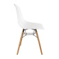 Chaise moulée PP avec structure métallique Arlo Bolero blanche (lot de 2)