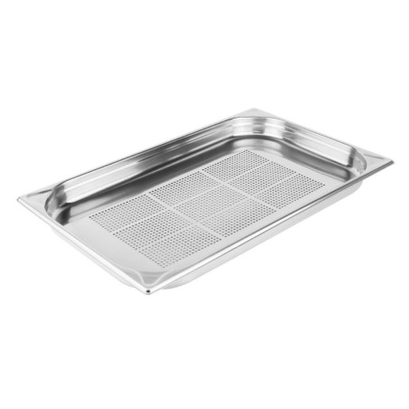 Bac inox perforé robuste Vogue GN 1/1 40mm