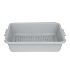 Bac alimentaire perforé en plastique EDLP Vogue gris